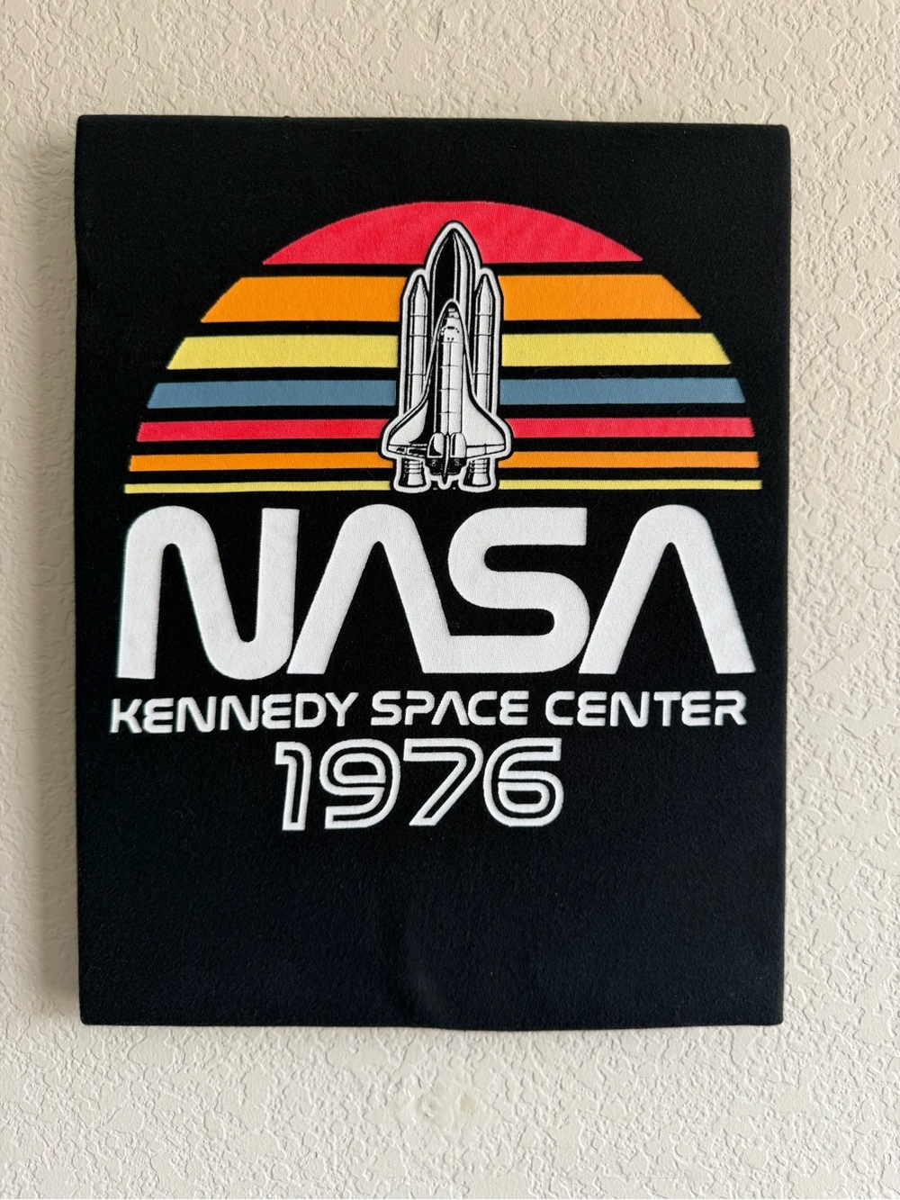 NASA Kennedy Space Center 1976 Stretched T-Shirt Canvas | 11” x 14”